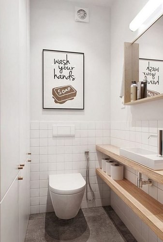 Cách sắp xếp thông minh cho nhà tắm, nhà vệ sinh “siêu nhỏ”